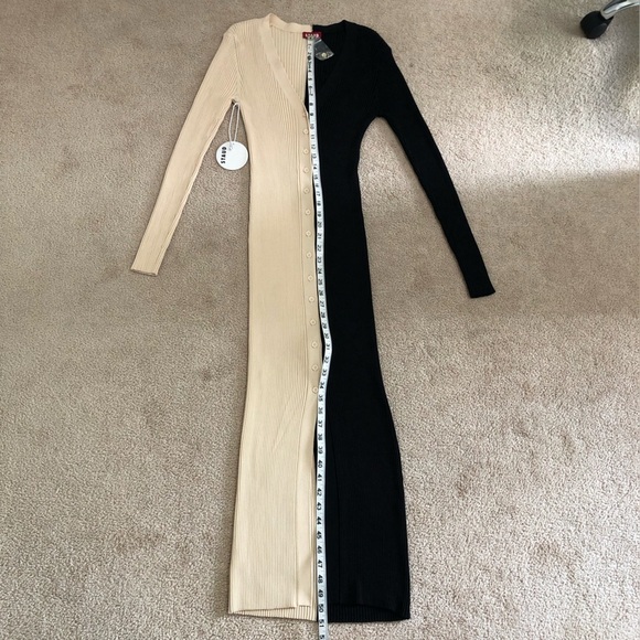 STAUD Shoko Colorblock Midi Sweater Dress Medium - Picture 11 of 15